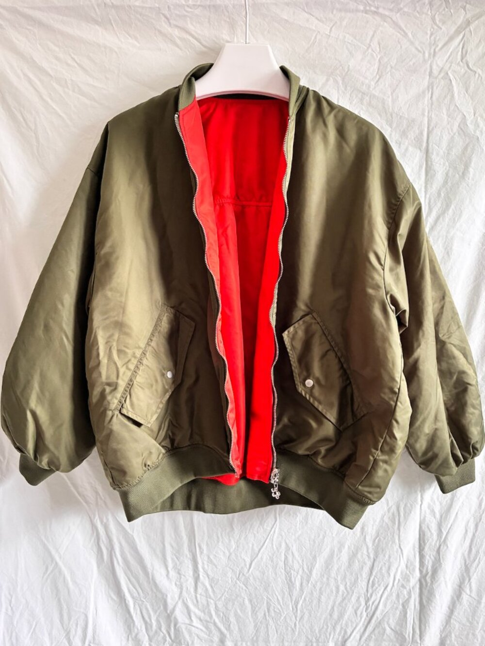 Lisa Says Gah Women's Orange and Khaki Jacket